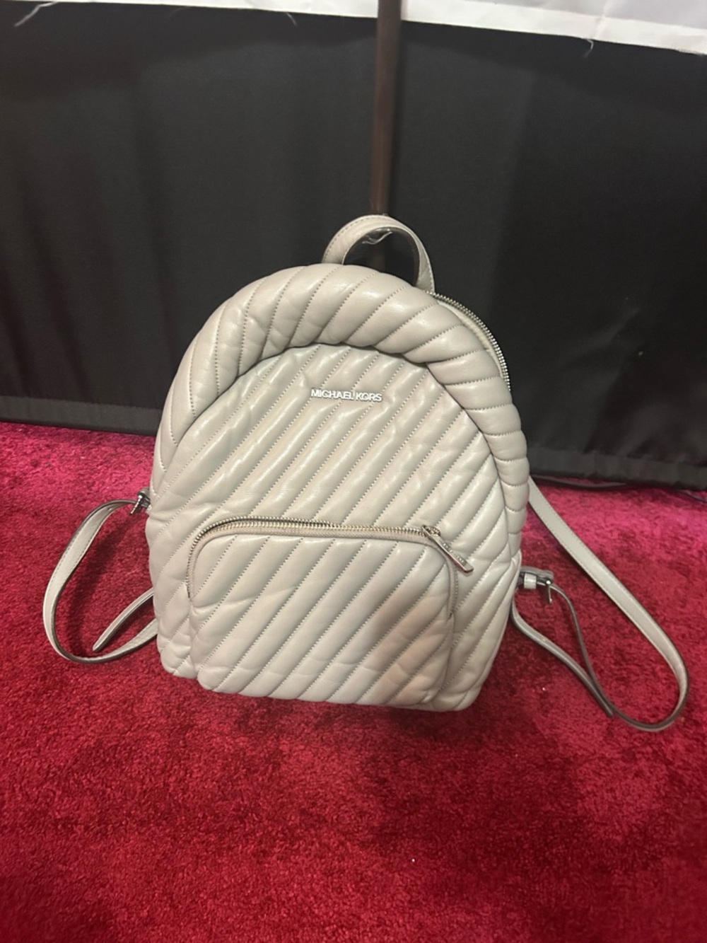 Micheal Kors grey leather back pack